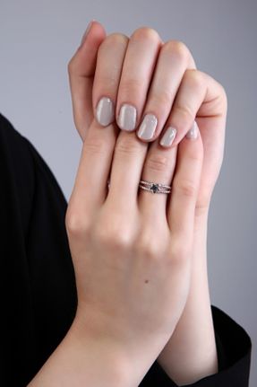 انگشتر جواهر زنانه روکش نقره کد 117431691
