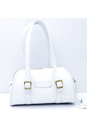 کیف دوشی سفید زنانه چرم طبیعی کد 117680128