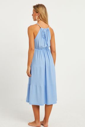 لباس آبی زنانه بافتنی رگولار آستین-بلند کد 826145094