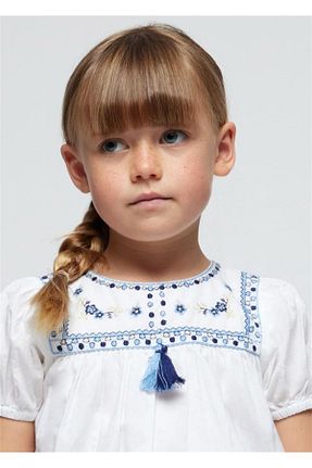 بلوز سفید بچه گانه ساده Mayoral - کد 826200652