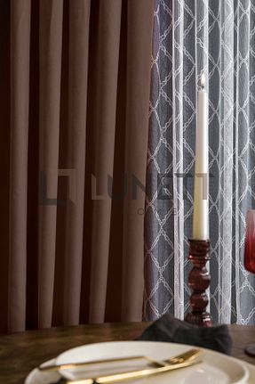 پرده زمینه قهوه ای مخمل LUNETT HOME - کد 823399570
