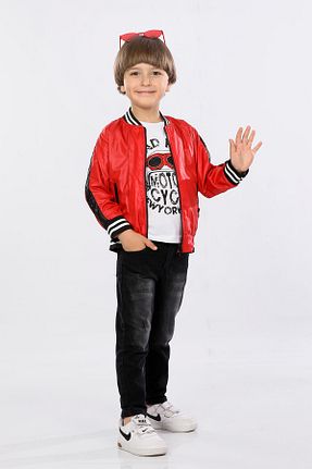 ست بالاتنه و پائین تنه قرمز بچه گانه بافتنی Hola Kids - کد 820285143