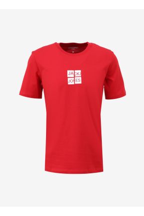 تی شرت قرمز مردانه رگولار یقه گرد تکی کد 826208474