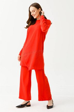 ست بالاتنه و پائین تنه حجاب نارنجی زنانه رگولار Esswaap - کد 313503756