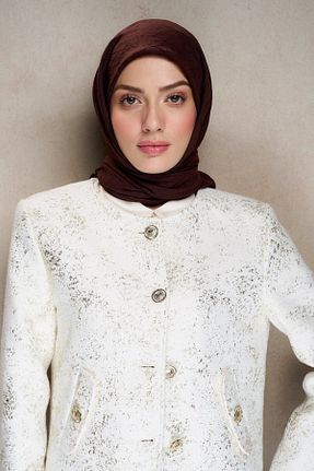 روسری قهوه ای 100 x 100 Modakaşmir - کد 826267608