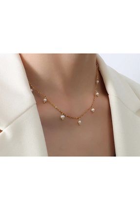 گردنبند جواهر طلائی زنانه مروارید MODAMAYS - کد 826309839