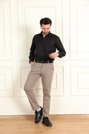 شلوار قهوه ای مردانه پلی استر ModaPlaza - کد 826342261