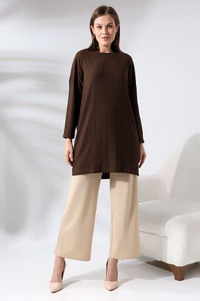 تونیک قهوه ای زنانه بافتنی Ladies - کد 798489792