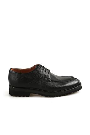 کفش کژوال مشکی مردانه چرم طبیعی پاشنه کوتاه ( 4 - 1 cm ) پاشنه ضخیم کد 826374043