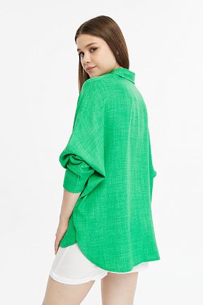 پیراهن سبز زنانه اورسایز BAJAR - کد 826391498