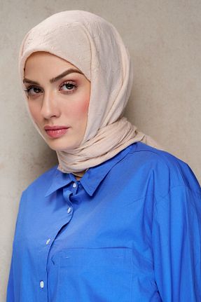 روسری بژ 100 x 100 Modakaşmir - کد 826257358