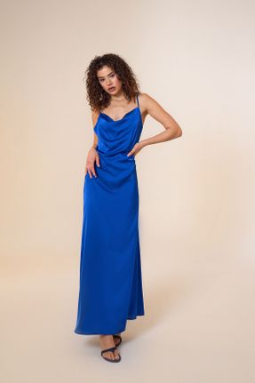 لباس آبی زنانه بافتنی پلی استر کد 826271064