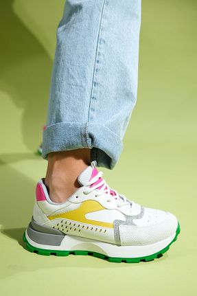 کفش اسنیکر سفید زنانه بند دار luvishoes - کد 826268097