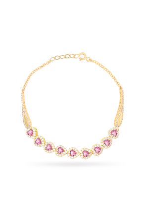 دستبند نقره طلائی زنانه 925 عیار Silveranka - کد 826304314