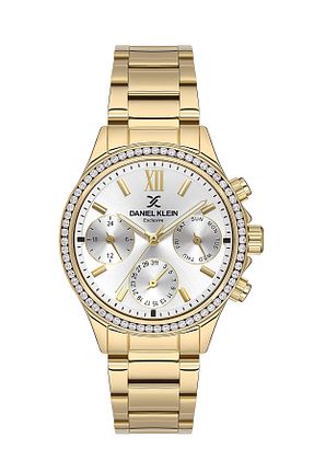 ساعت مچی طلائی زنانه 37 میلی متر Daniel Klein - کد 826293306