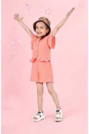سرهمی صورتی بچه گانه بند دار LUESS - کد 310755177