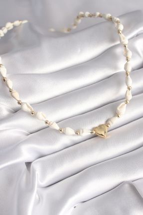 گردنبند جواهر طلائی زنانه استیل ضد زنگ کد 824203988