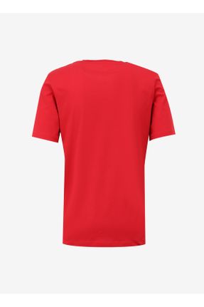 تی شرت قرمز مردانه رگولار یقه گرد تکی کد 826208474