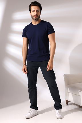 تیشرت سرمه ای مردانه رگولار RUN RUN - کد 798500520