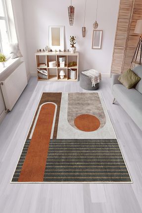 فرش نارنجی قابل شستشو Homefesto - کد 826341114