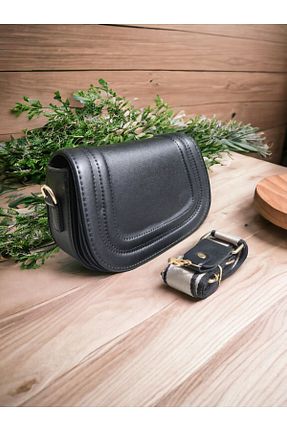 کیف دوشی مشکی زنانه چرم مصنوعی ÇANTADÜNYASI46 - کد 826484143