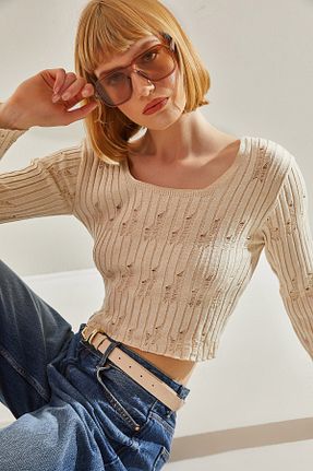 بلوز بژ زنانه Ajurlu Bianco Lucci - کد 826502915