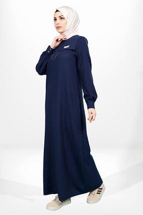 لباس حجاب سرمه ای زنانه رگولار Beyza - کد 826525646