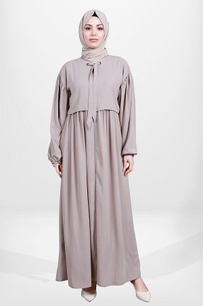کلاه و ابایا قهوه ای زنانه پلی استر Beyza - کد 822516550