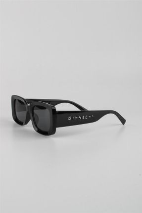 عینک آفتابی مشکی زنانه 50 UV400 ترکیبی مات هندسی کد 826550161