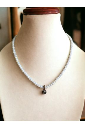 گردنبند جواهر سفید زنانه کد 826557753