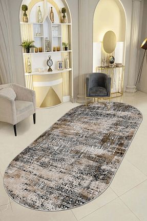 کناره قهوه ای پلی استر Halise Home - کد 826485655