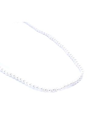 گردنبند استیل ( فولاد ) سفید زنانه سنگ طبیعی FerizZ - کد 787114065