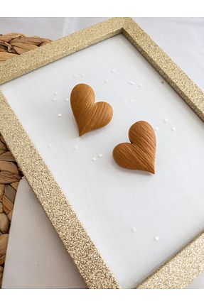 گوشواره جواهر قهوه ای میخ BeuBella Aksesuar - کد 826763014