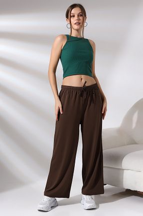 شلوار قهوه ای زنانه مخلوط پلی استر Ladies - کد 804040975