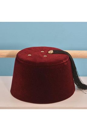 کلاه زرشکی مردانه پنبه ای sehzadegiyim - کد 826536687