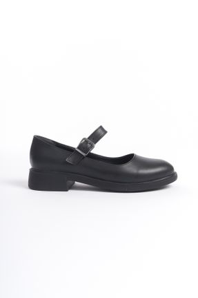 کفش کلاسیک مشکی زنانه چرم مصنوعی پاشنه کوتاه ( 4 - 1 cm ) پاشنه ساده کد 826644258