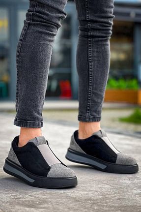 کفش اسنیکر مشکی مردانه بدون بند BZ Moda - کد 826692449