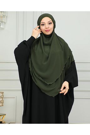 روسری خاکی شیفون DİLNUVAR - کد 826715890