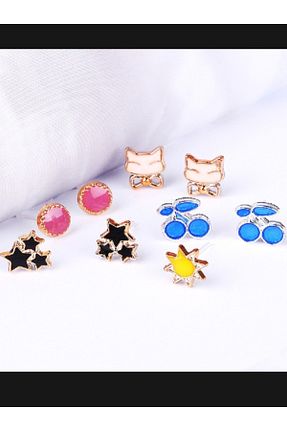 گوشواره جواهر فلزی Shisa For Kids - کد 826789653