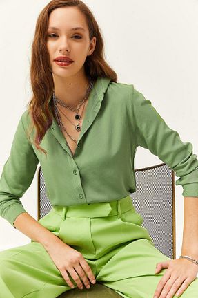 پیراهن سبز زنانه رگولار Olalook - کد 776734366