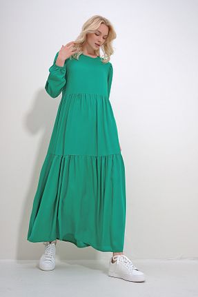 لباس حجاب سبز زنانه رگولار Trend Alaçatı Stili - کد 819767854