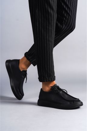 کفش کلاسیک مشکی مردانه چرم مصنوعی پاشنه کوتاه ( 4 - 1 cm ) پاشنه ساده کد 826966324