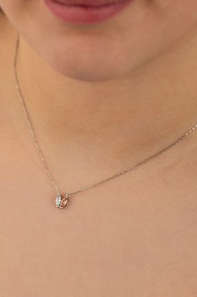 گردنبند نقره سفید زنانه 925 عیار Lieza - کد 827106827