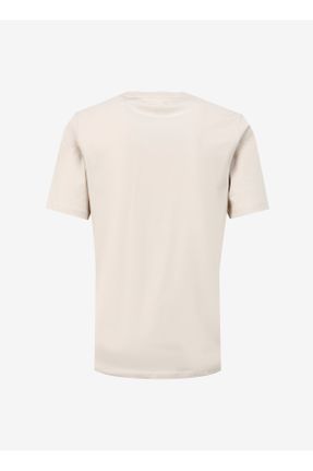 تی شرت سفید مردانه رگولار یقه گرد تکی کد 827058333