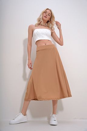 دامن رنگی زنانه پنبه ای Trend Alaçatı Stili - کد 822735899