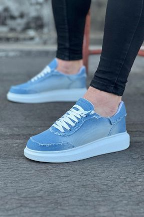 کفش اسنیکر آبی مردانه بند دار BZ Moda - کد 826841346