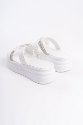دمپائی سفید زنانه چرم مصنوعی پاشنه ساده پاشنه متوسط ( 5 - 9 cm ) کد 826951183