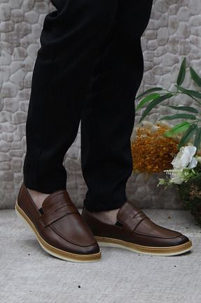 کفش کژوال قهوه ای مردانه چرم خالص Mehmet Mete - کد 826945683