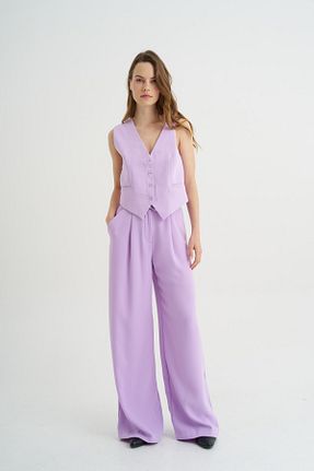شلوار پارچه ای بنفش زنانه بلند Newmission - کد 826950703