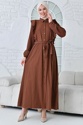 لباس قهوه ای زنانه بافتنی QLAY - کد 827114648